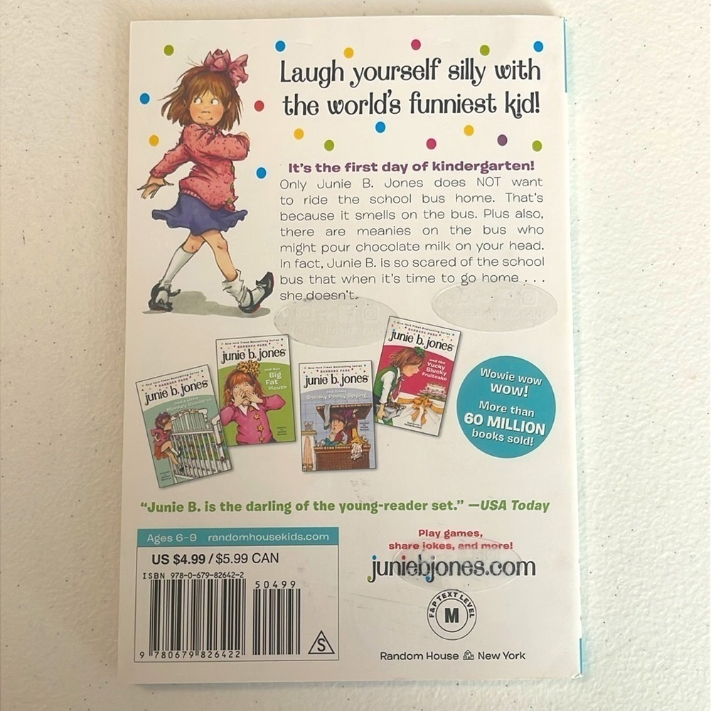 Junie B. Jones and the Stupid Smelly Bus By Barbara Park Paperback - Picture 2 of 2